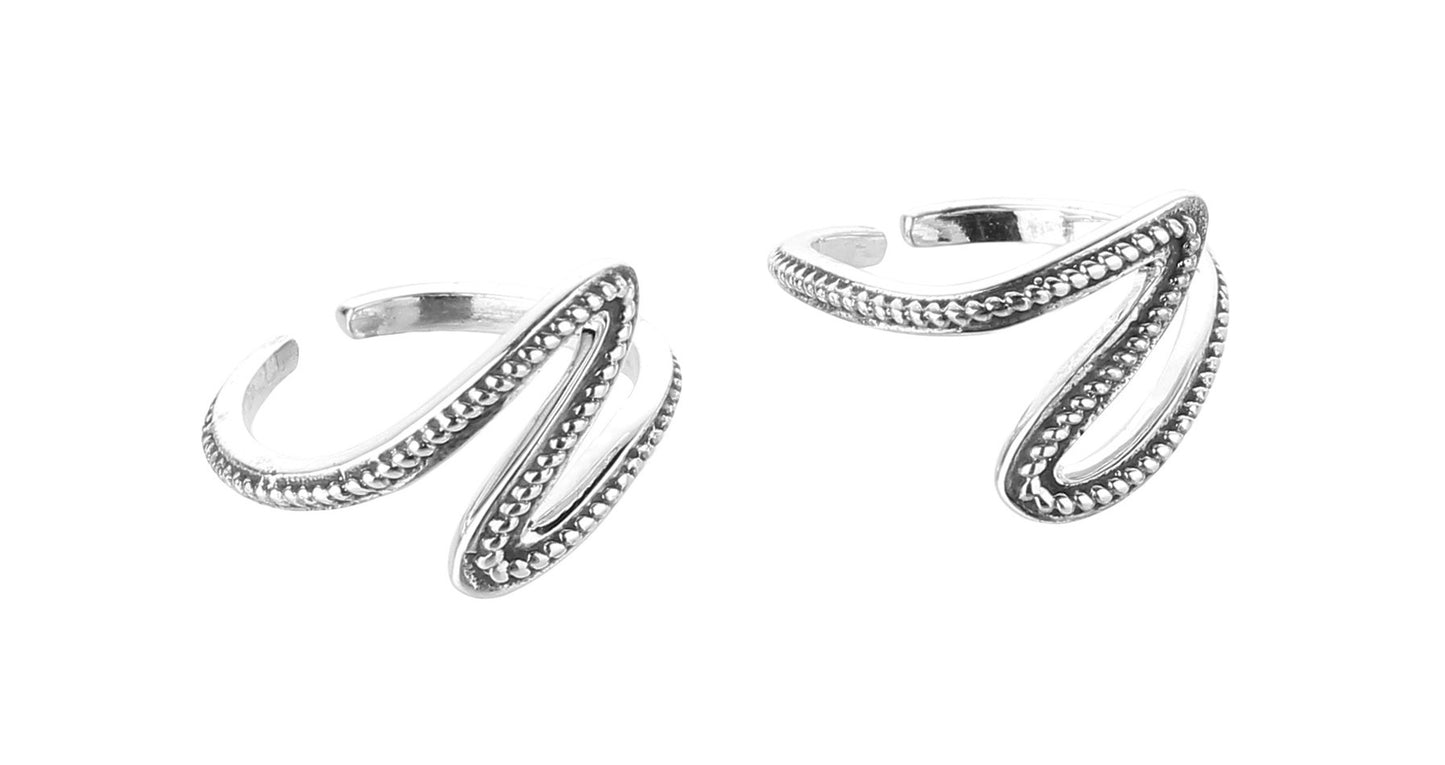 JSAJ TOE RING CHUTKI BICHIYA 925 STERLING SILVER HAND MADE DESIGNER TOE RING FOR WOMENS COMFORTABLE DURABLE