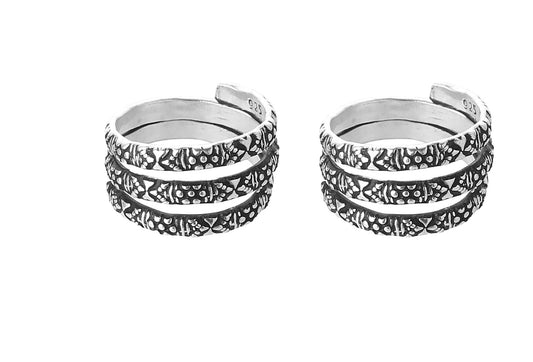 JSAJ TOE RING CHUTKI BICHIYA 925 STERLING SILVER MADE OF THICK SILVER TOERING UNBREAKABLE DURABLE COMFORTABLE