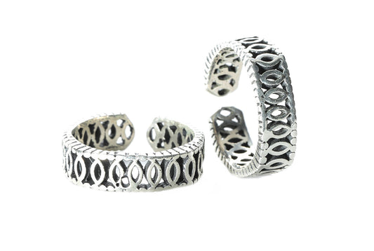 JSAJ TOE RING CHUTKI BICHIYA 925 STERLING SILVER ZALI WORK HANDMADE TOERING FOR WOMEN UNBREAKABLE COMFORTABLE DURABLE