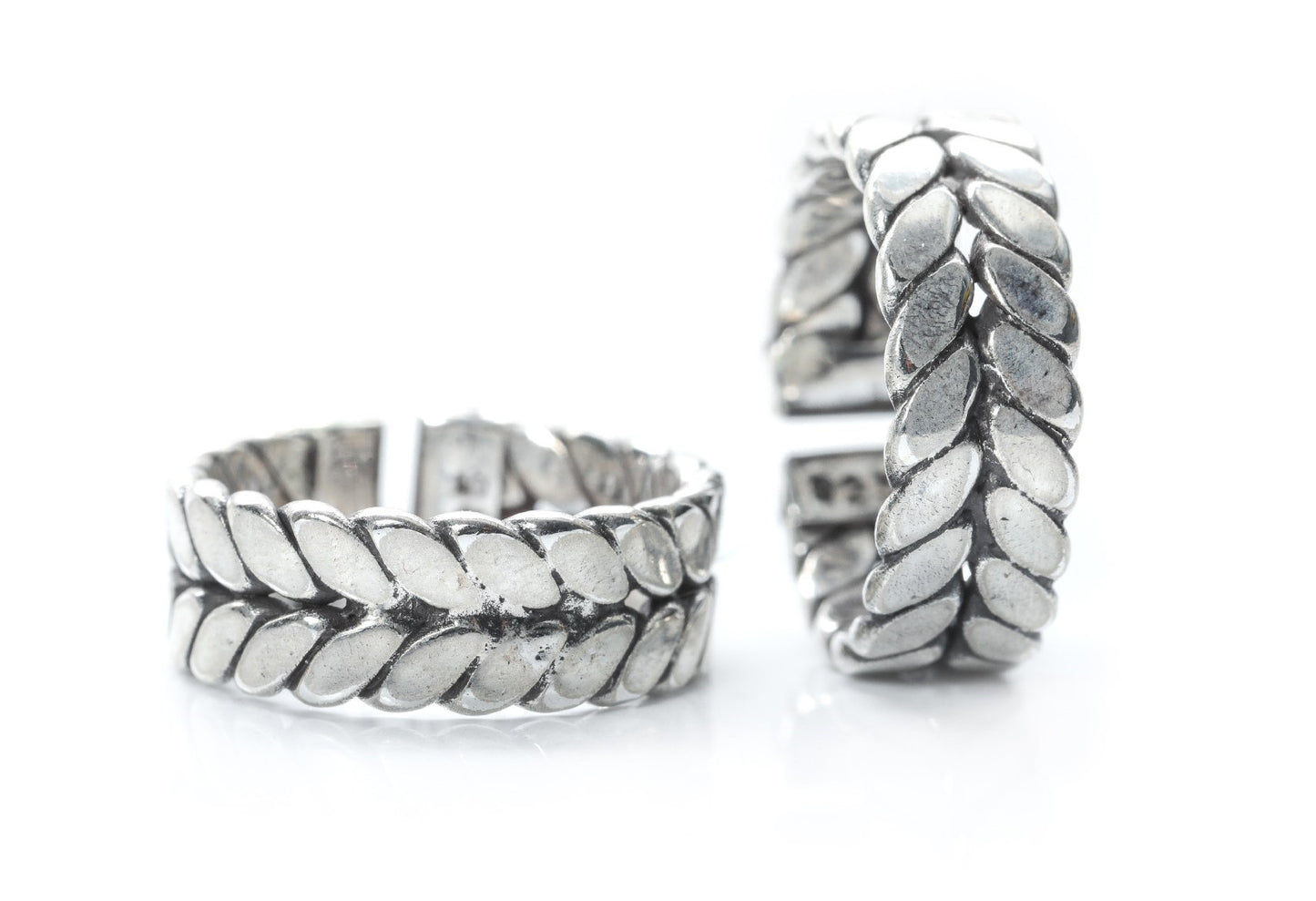 JSAJ TOE RING CHUTKI BICHIYA 925 STERLING SILVER LEAF DESIGN HANDMADE TOERING UNBREAKABLE COMFORTABLE