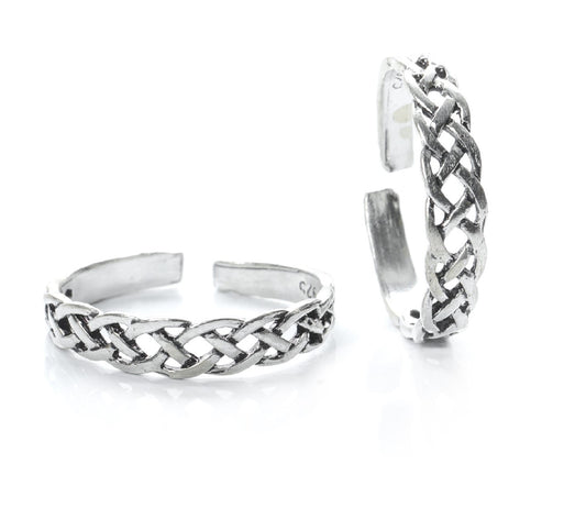 JSAJ TOE RING CHUTKI BICHIYA 925 STERLING SILVER ZALI WORK TOERING HANDMADE UNBREAKABLE COMFORTABLE