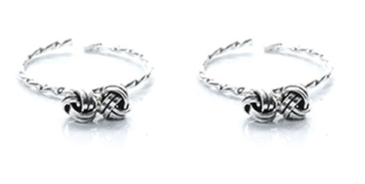 JSAJ TOE RING CHUTKI BICHIYA 925 STERLING SILVER KNOT DESIGN HANDMADE SLEEK DELICATE TOE RING FOR WOMENS COMFORTABLE