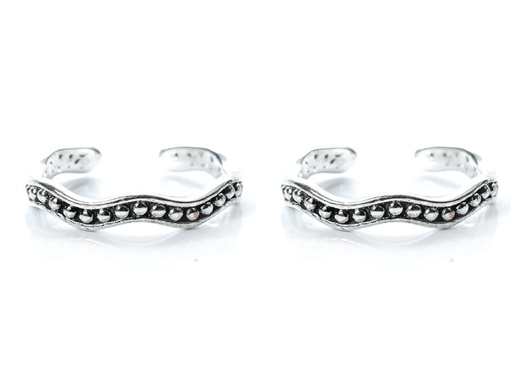 JSAJ TOE RING CHUTKI BICHIYA 925 STERLING SILVER RAWA WORK HANDMADE BAND TOE RING FOR WOMENS COMFORTABLE