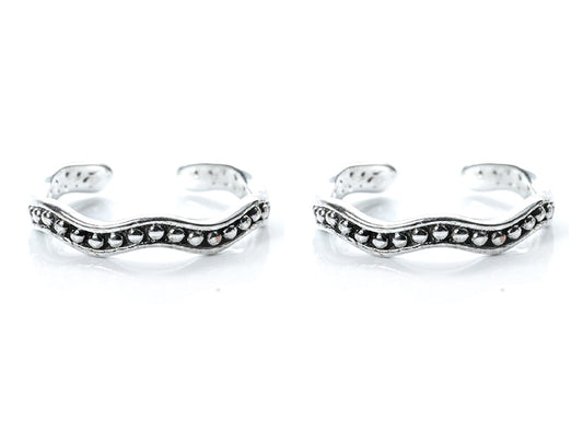 JSAJ TOE RING CHUTKI BICHIYA 925 STERLING SILVER RAWA WORK HANDMADE BAND TOE RING FOR WOMENS COMFORTABLE