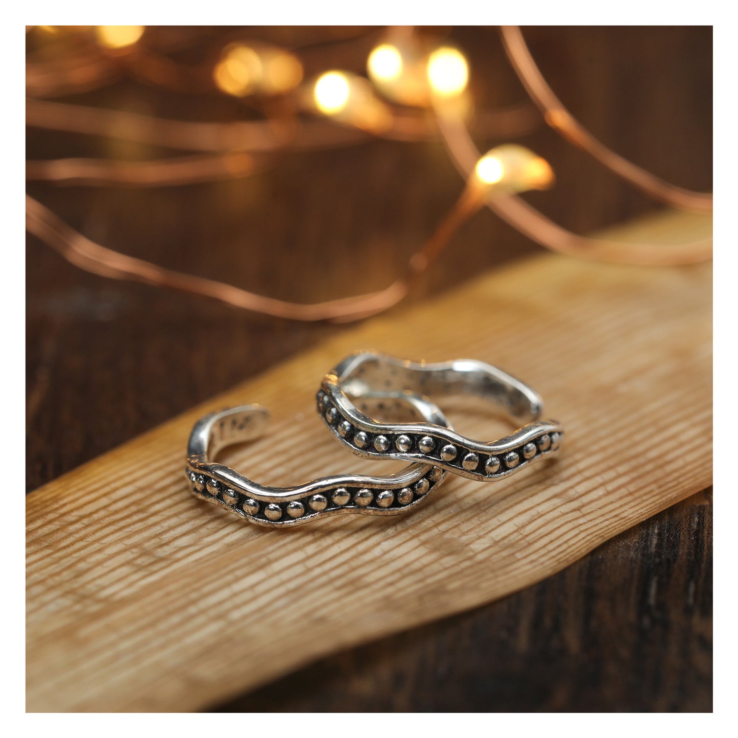 JSAJ TOE RING CHUTKI BICHIYA 925 STERLING SILVER RAWA WORK HANDMADE BAND TOE RING FOR WOMENS COMFORTABLE