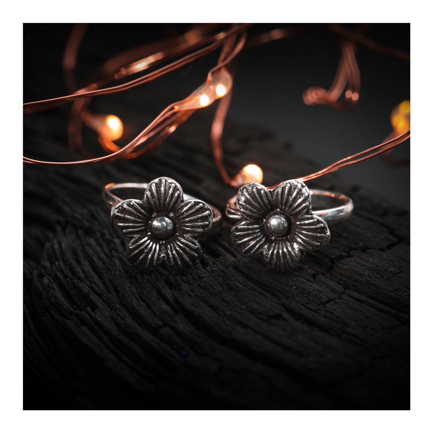 JSAJ TOE RING CHUTKI BICHIYA 925 STERLING SILVER FLOWER DESIGN HANDMADE TOE RING FOR WOMENS COMFORTABLE
