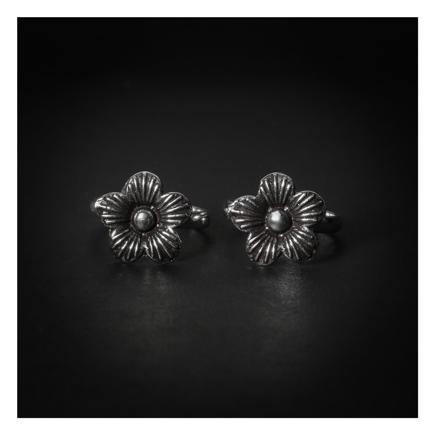 JSAJ TOE RING CHUTKI BICHIYA 925 STERLING SILVER FLOWER DESIGN HANDMADE TOE RING FOR WOMENS COMFORTABLE