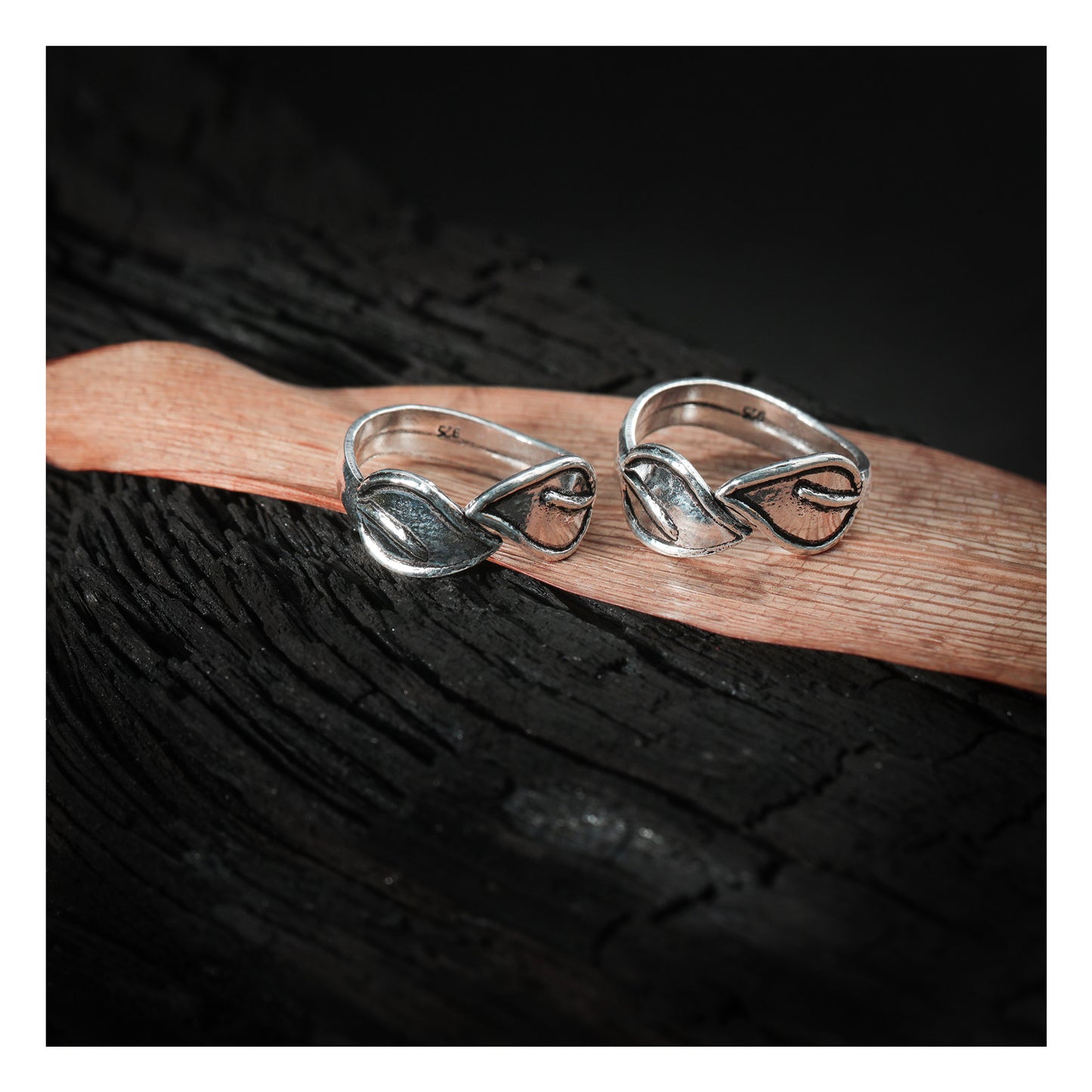 JSAJ TOE RING CHUTKI BICHIYA 925 STERLING SILVER LEAF WORK HANDMADE BAND TOERING FOR WOMENS COMFORTABLE