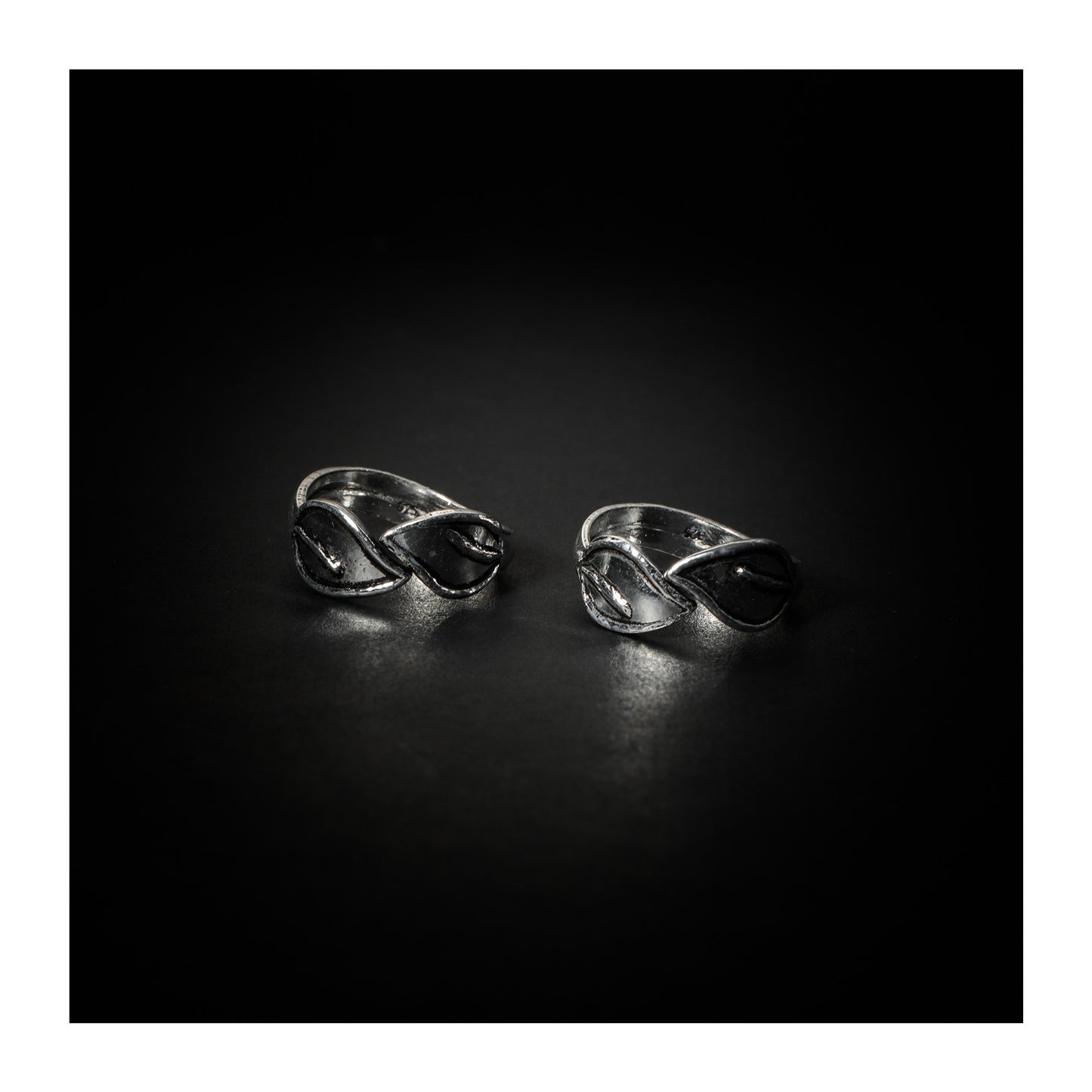 JSAJ TOE RING CHUTKI BICHIYA 925 STERLING SILVER LEAF WORK HANDMADE BAND TOERING FOR WOMENS COMFORTABLE