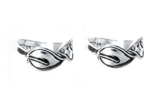 JSAJ TOE RING CHUTKI BICHIYA 925 STERLING SILVER LEAF WORK HANDMADE BAND TOERING FOR WOMENS COMFORTABLE