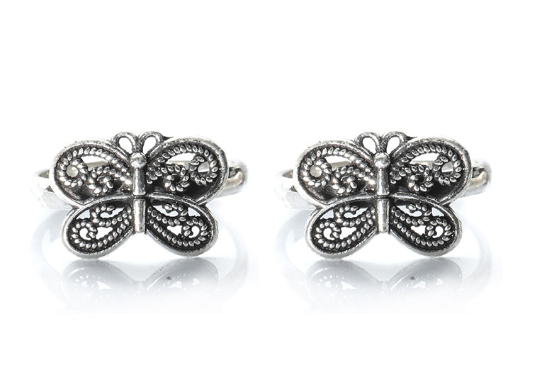 JSAJ TOE RING CHUTKI BICHIYA 925 STERLING SILVER BUTTERFLY ZALI WORK HANDMADE TOERING FOR WOMENS COMFORTABLE