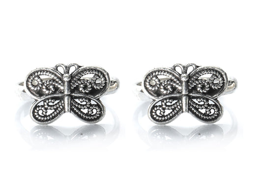 JSAJ TOE RING CHUTKI BICHIYA 925 STERLING SILVER BUTTERFLY ZALI WORK HANDMADE TOERING FOR WOMENS COMFORTABLE