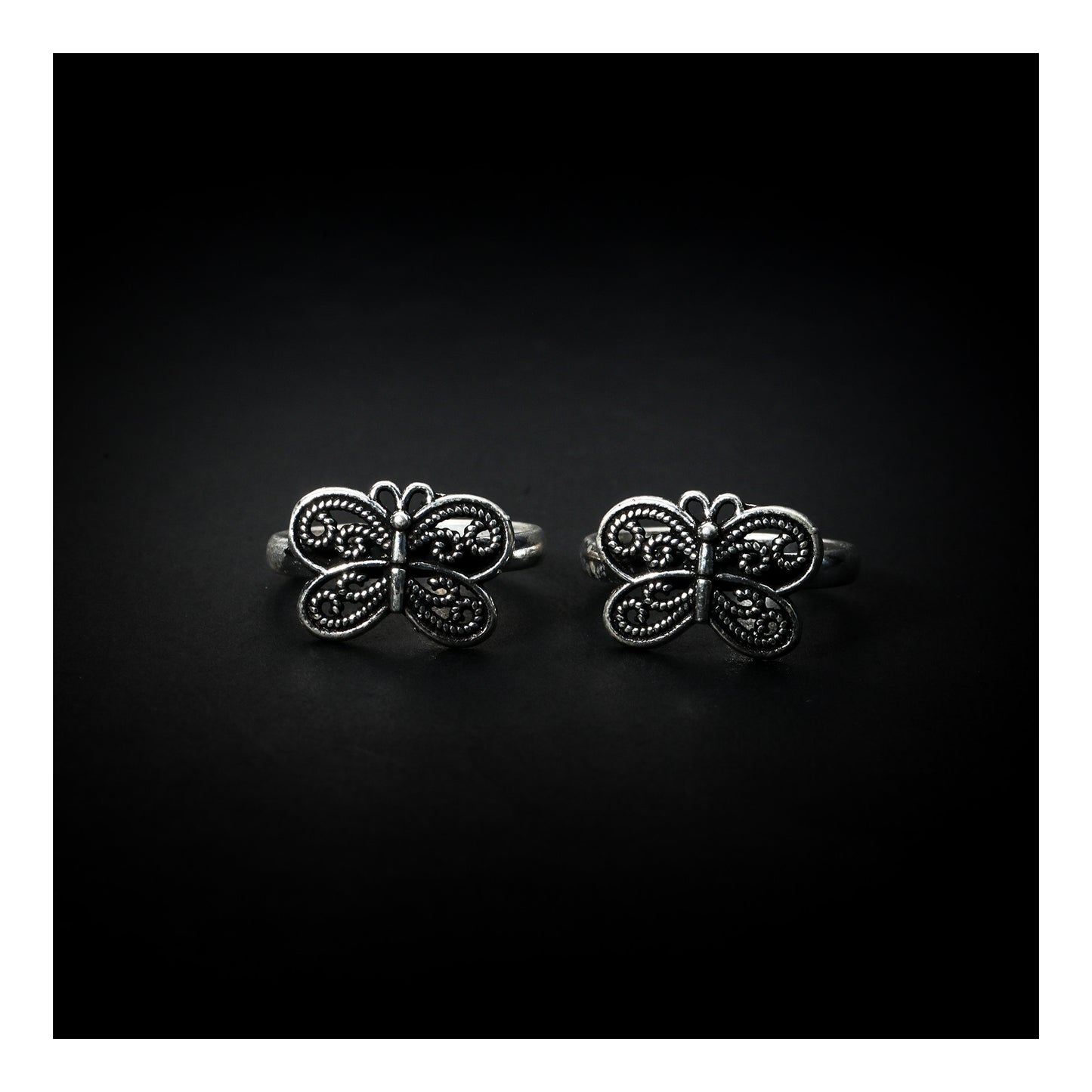 JSAJ TOE RING CHUTKI BICHIYA 925 STERLING SILVER BUTTERFLY ZALI WORK HANDMADE TOERING FOR WOMENS COMFORTABLE