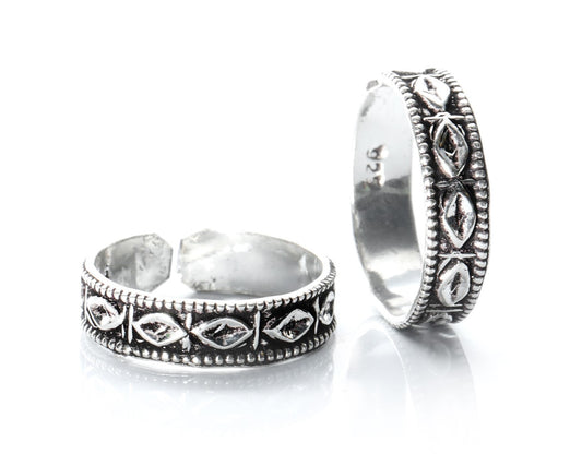 JSAJ TOE RING CHUTKI BICHIYA 925 STERLING SILVER HANDMADE TOERING FOR WOMENS COMFORTABLE