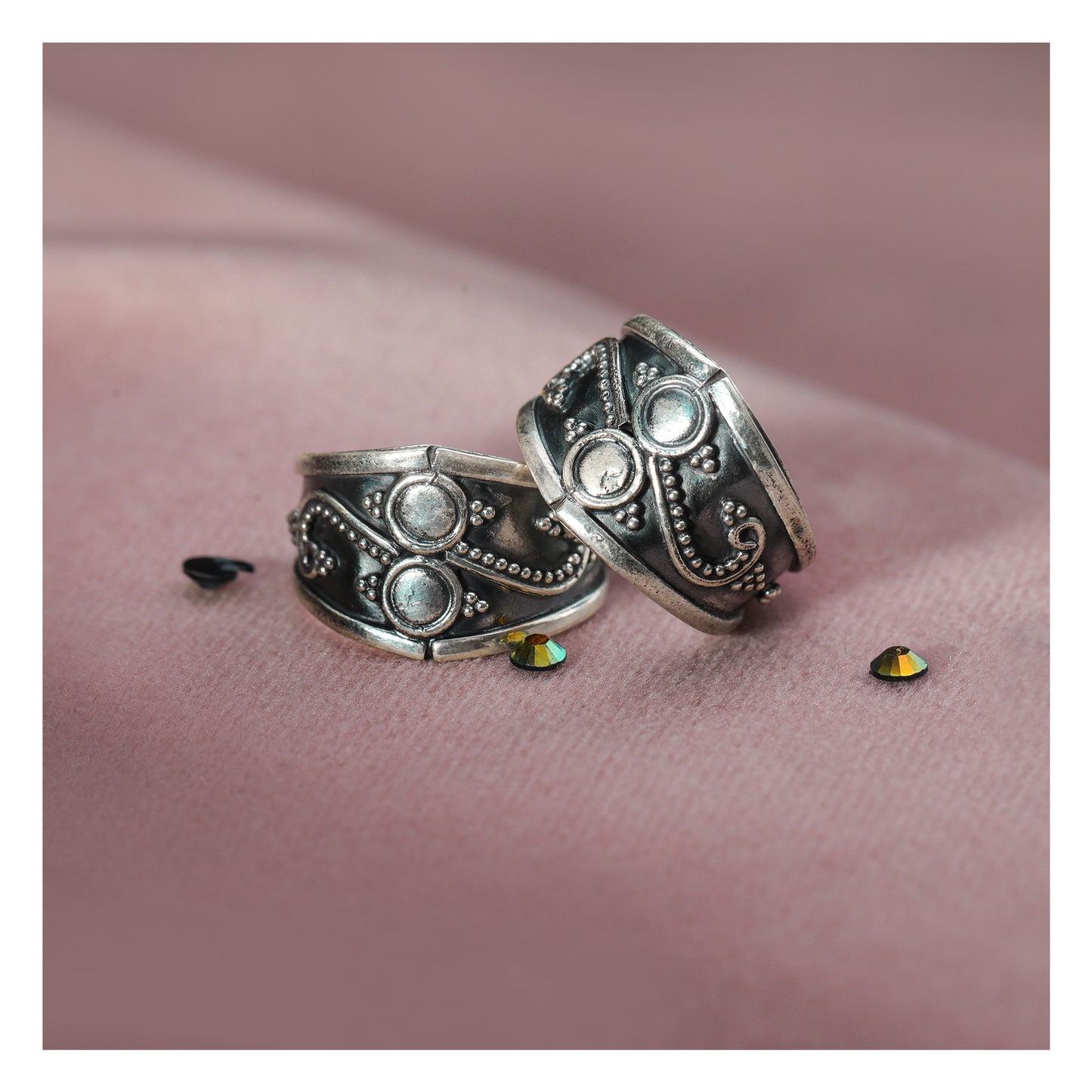 JSAJ TOE RING CHUTKI BICHIYA 925 STERLING SILVER RAWA WORK HANDMADE TOERING FOR WOMENS COMFORTABLE