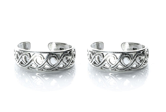 JSAJ TOE RING CHUTKI BICHIYA 925 STERLING SILVER ZALI WORK HANDMADE BAND TOERING FOR WOMENS COMFORTABLE