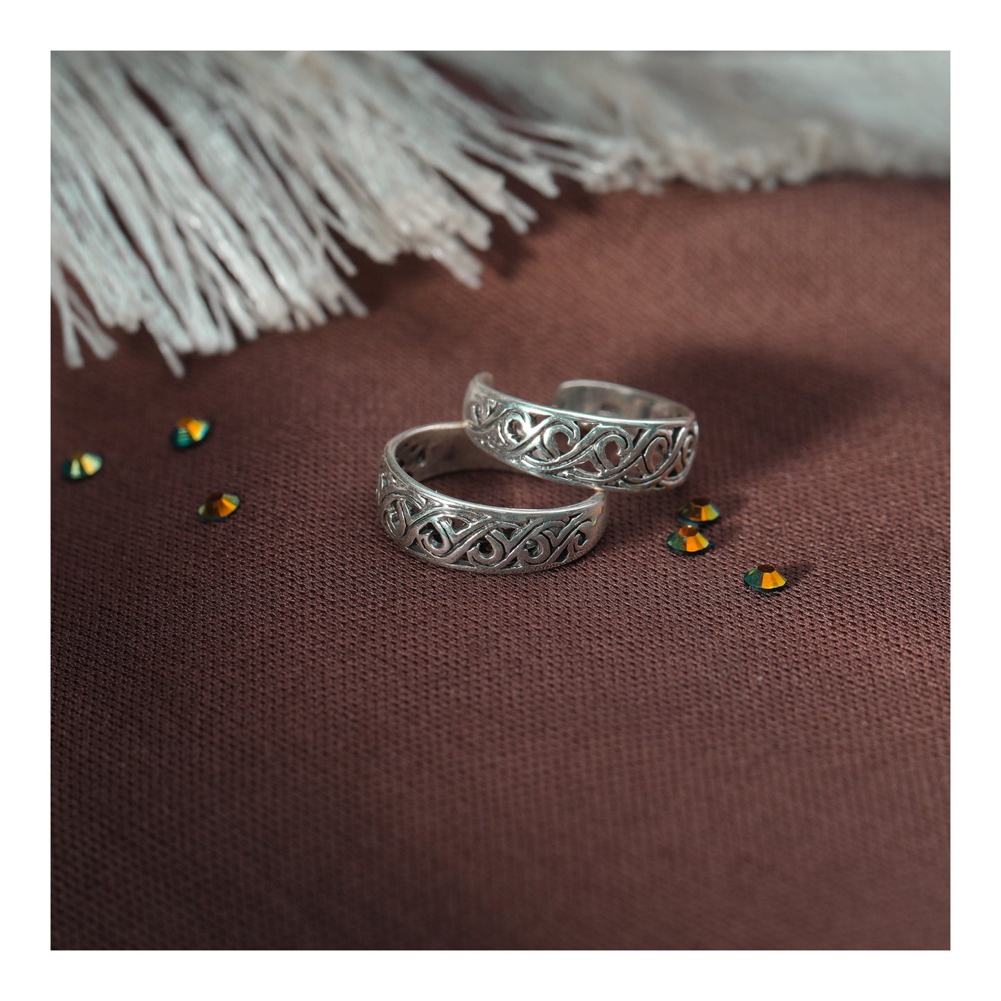 JSAJ TOE RING CHUTKI BICHIYA 925 STERLING SILVER ZALI WORK HANDMADE BAND TOERING FOR WOMENS COMFORTABLE