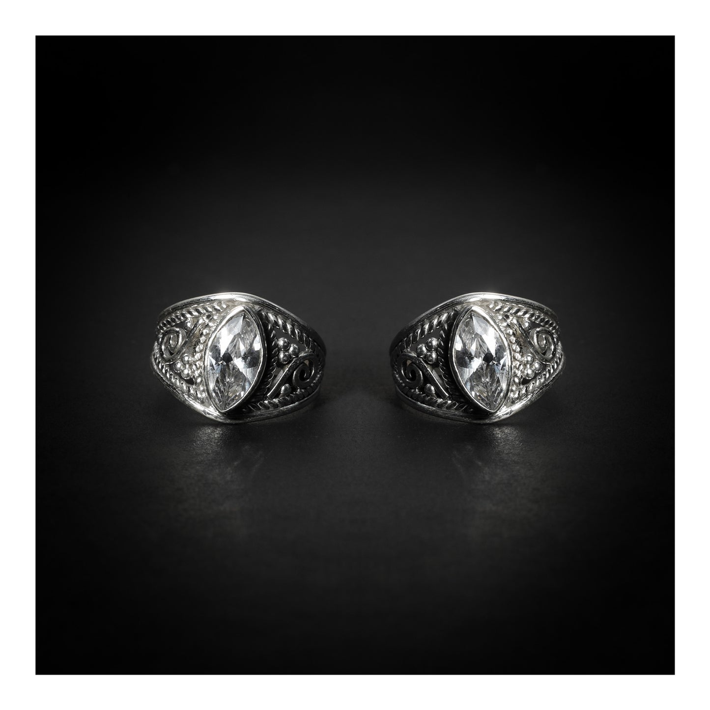JSAJ TOE RING CHUTKI BICHIYA 925 STERLING SILVER WHITE ZERCONIA ZALI HANDWORK PLASTER WORK MARQIS STONE TOE RING FOR WOMENS COMFORTABLE