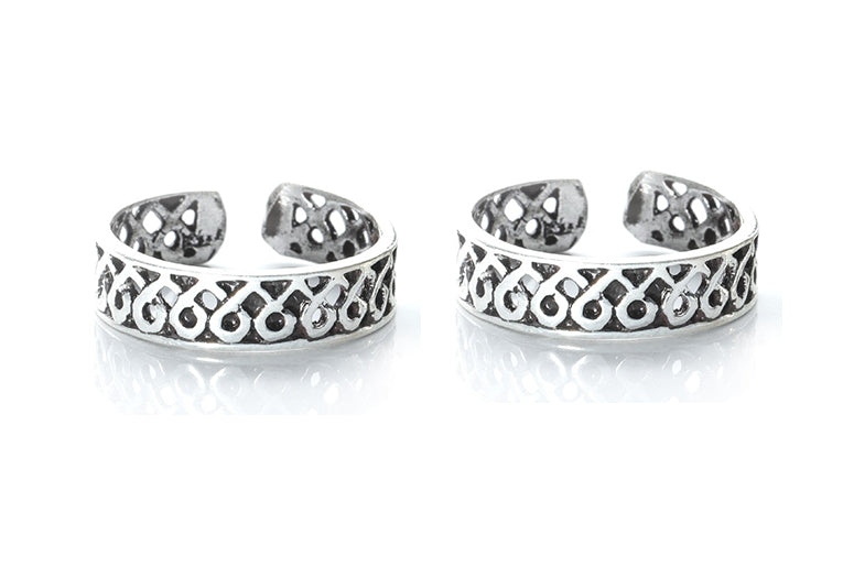JSAJ TOE RING CHUTKI BICHIYA 925 STERLING SILVER ZALI WORK HANDMADE BAND TOE RING FOR WOMENS COMFORTABLE
