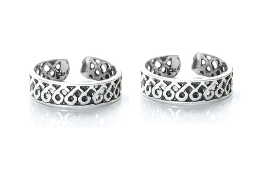 JSAJ TOE RING CHUTKI BICHIYA 925 STERLING SILVER ZALI WORK HANDMADE BAND TOE RING FOR WOMENS COMFORTABLE