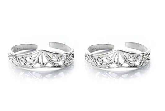 JSAJ TOE RING CHUTKI BICHIYA 925 STERLING SILVER ZALI WORK HANDMADE BAND TOE RING FOR WOMENS COMFORTABLE