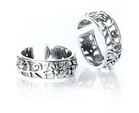 JSAJ TOE RING CHUTKI BICHIYA 925 STERLING SILVER ZALI WORK HANDMADE UNBREAKABLEBAND TOE RING FOR WOMENS COMFORTABLE DURABLE