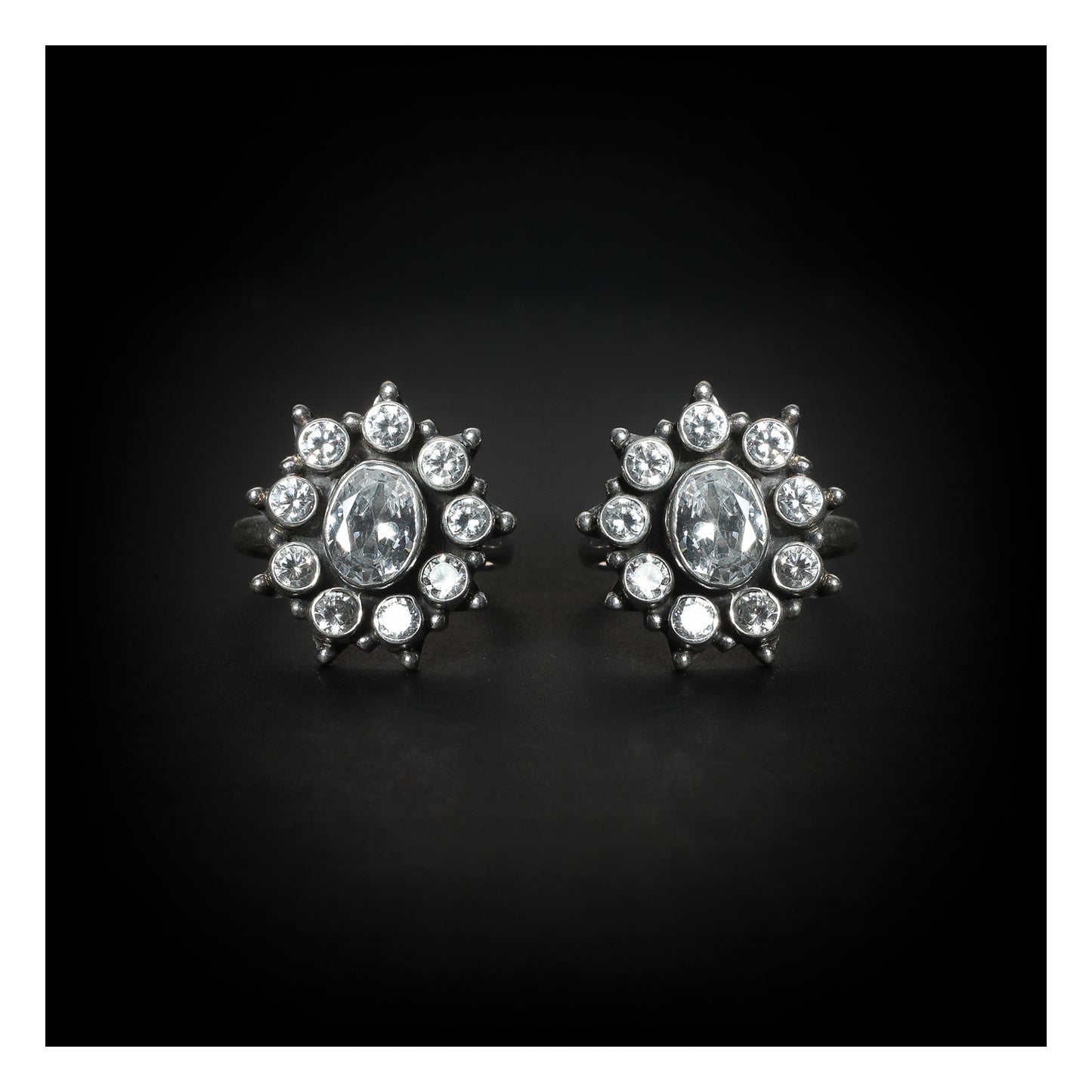 JSAJ TOE RING CHUTKI BICHIYA 925 STERLING SILVER ZERCONIA OVAL CUT STONE TOERING FOR WOMENS COMFORTABLE