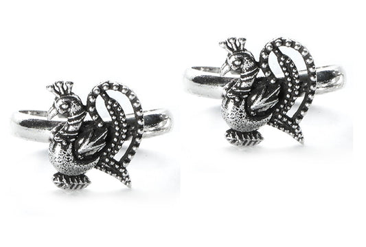 JSAJ TOE RING CHUTKI BICHIYA 925 STERLING SILVER PEACOCK DESIGN HANDMADE TOERING FOR WOMENS COMFORTABLE
