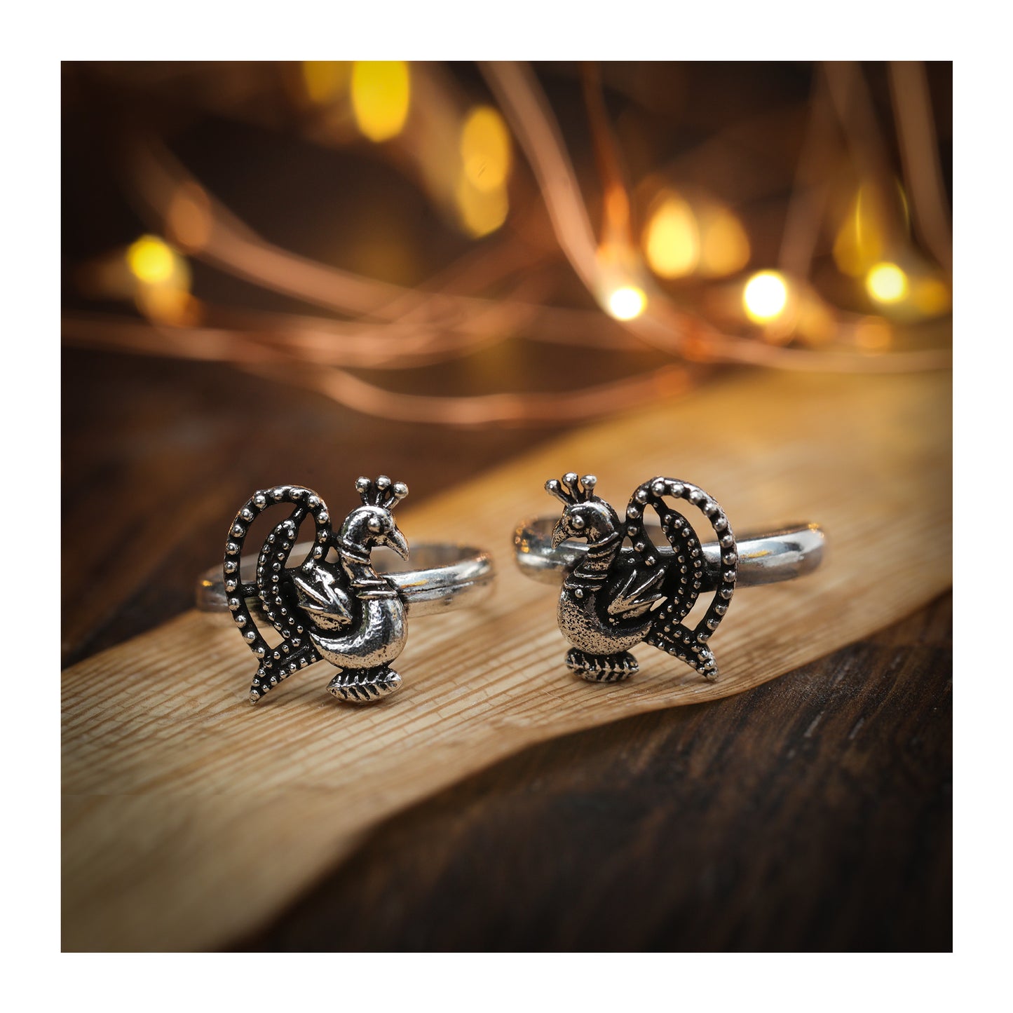 JSAJ TOE RING CHUTKI BICHIYA 925 STERLING SILVER PEACOCK DESIGN HANDMADE TOERING FOR WOMENS COMFORTABLE