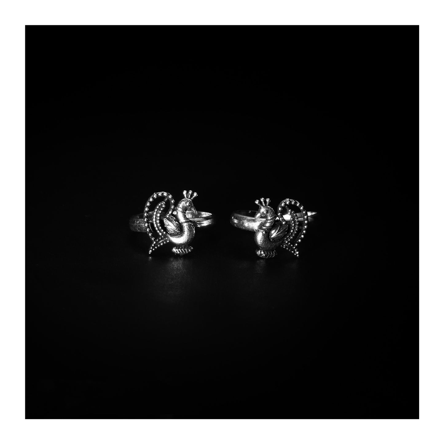 JSAJ TOE RING CHUTKI BICHIYA 925 STERLING SILVER PEACOCK DESIGN HANDMADE TOERING FOR WOMENS COMFORTABLE