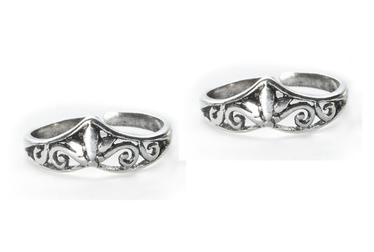 JSAJ TOE RING CHUTKI BICHIYA 925 STERLING SILVER ZALI WORK HANDMADE BAND TO RING FOR WOMENS COMFORTABLE
