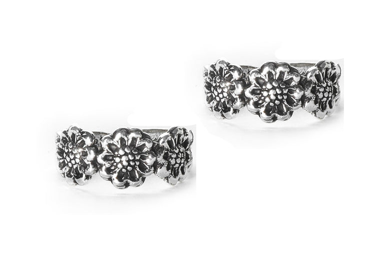 JSAJ TOE RING CHUTKI BICHIYA 925 STERLING SILVER SUNFLOWER DESIGN HANDMADE BAND TOE RING FOR WOMENS UNBREAKABLE COMFORTABLE DURABLE