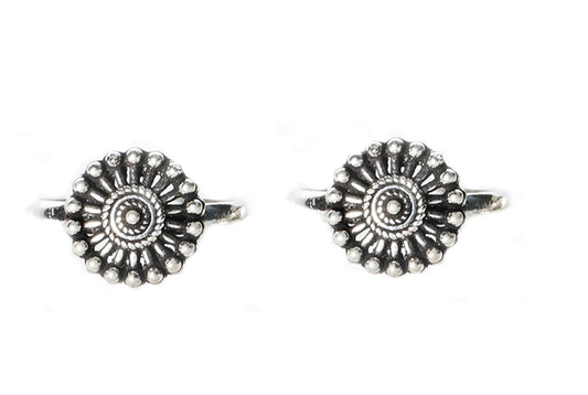 JSAJ TOE RING CHUTKI BICHIYA 925 STERLING SILVER ROUND HANDMADE RAWA WORK TOERING FOR WOMENS COMFORTABLE