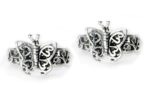 JSAJ TOE RING CHUTKI BICHIYA 925 STERLING SILVER BUTTERFLY ZALI WORK HANDMADE BAND TOE RING FOR WOMENS COMFORTABLE
