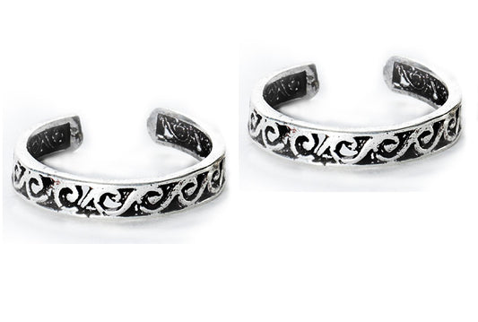 JSAJ TOE RING CHUTKI BICHIYA 925 STERLING SILVER ZALI WORK HANDMADE BAND TOE RING FOR WOMENS COMFORTABLE