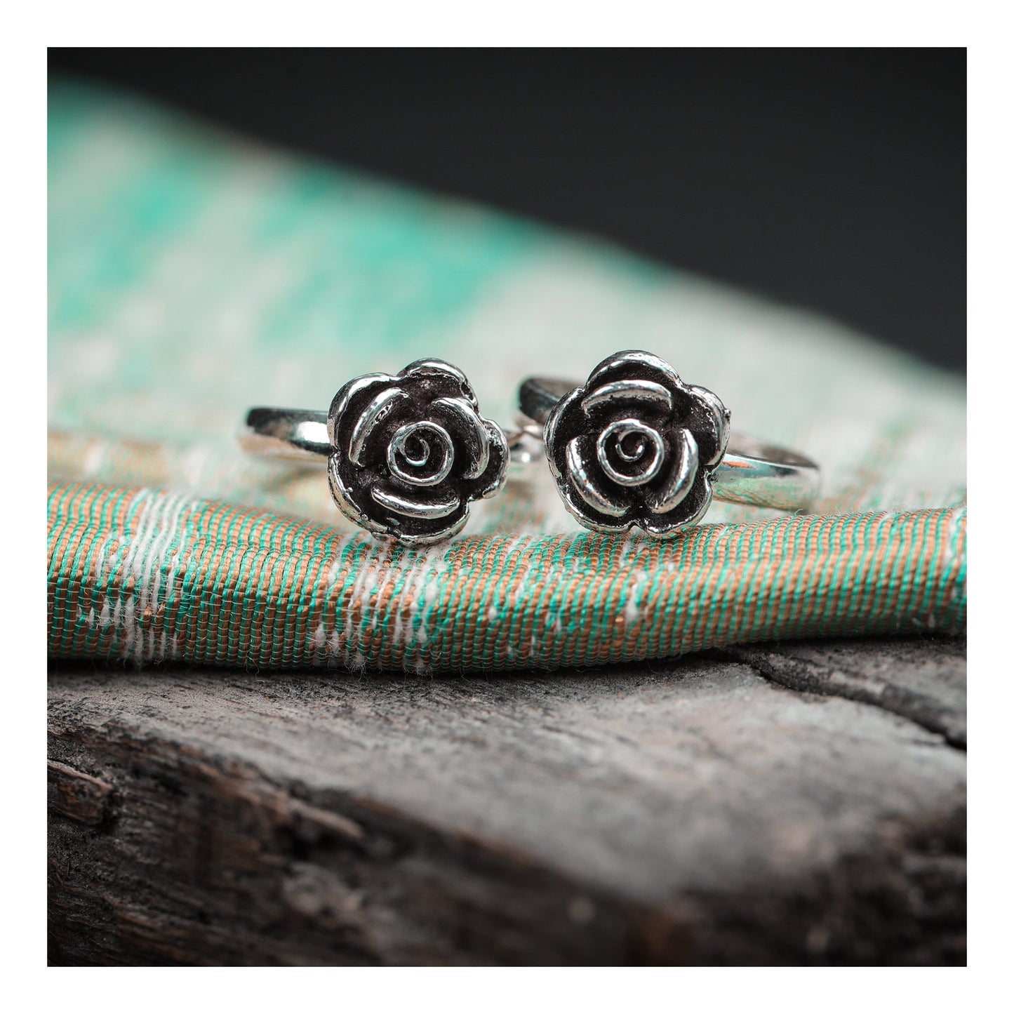 JSAJ TOE RING CHUTKI BICHIYA 925 STERLING SILVER ROSE DESIGN HANDMADE TOERING FOR WOMENS COMFORTABLE