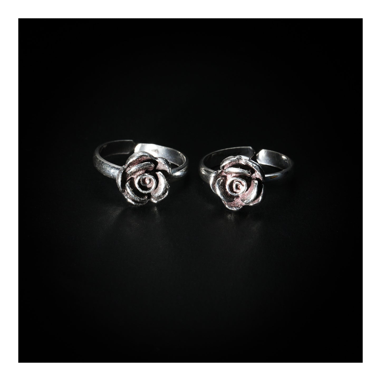 JSAJ TOE RING CHUTKI BICHIYA 925 STERLING SILVER ROSE DESIGN HANDMADE TOERING FOR WOMENS COMFORTABLE