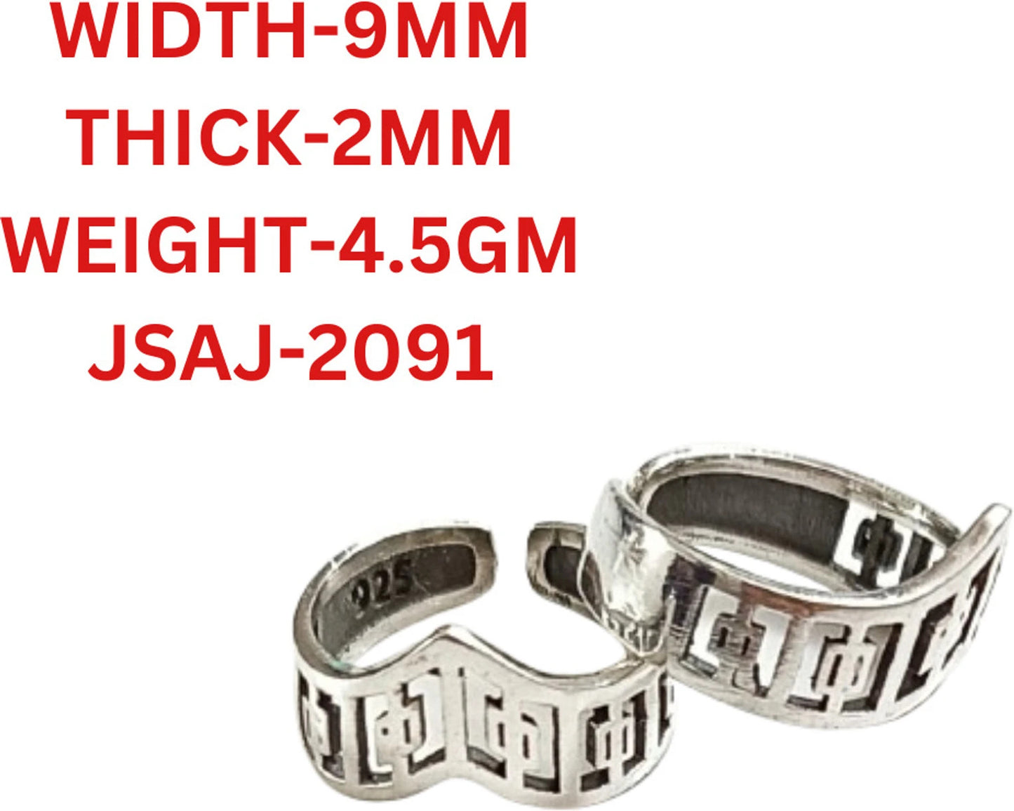 JSAJ JSAJ V SHAPE TOERING CHUTKI BICHIYA 925 STERLING THICK SILVER BAND TOERING THICK SILVER UNBREAKABLE COMFORTABLE DURABLE FOR GIRLS AND WOMEN'S IN PURE SILVER