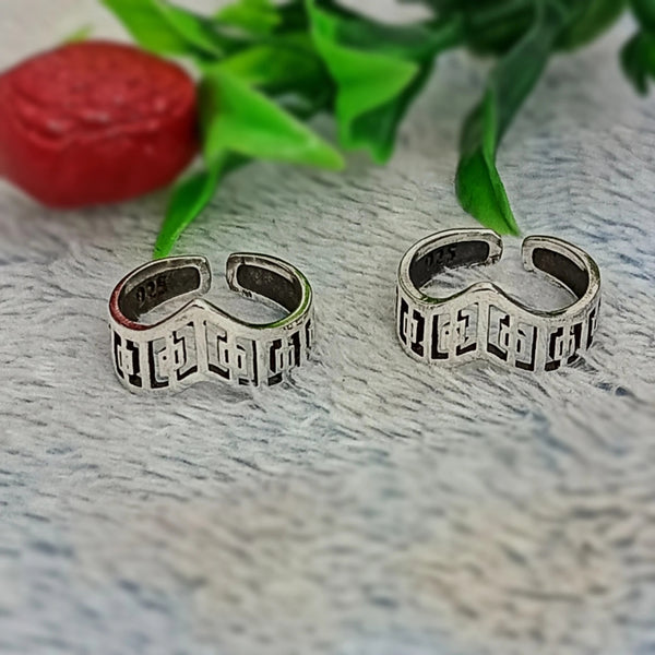 JSAJ JSAJ V SHAPE TOERING CHUTKI BICHIYA 925 STERLING THICK SILVER BAND TOERING THICK SILVER UNBREAKABLE COMFORTABLE DURABLE FOR GIRLS AND WOMEN'S IN PURE SILVER