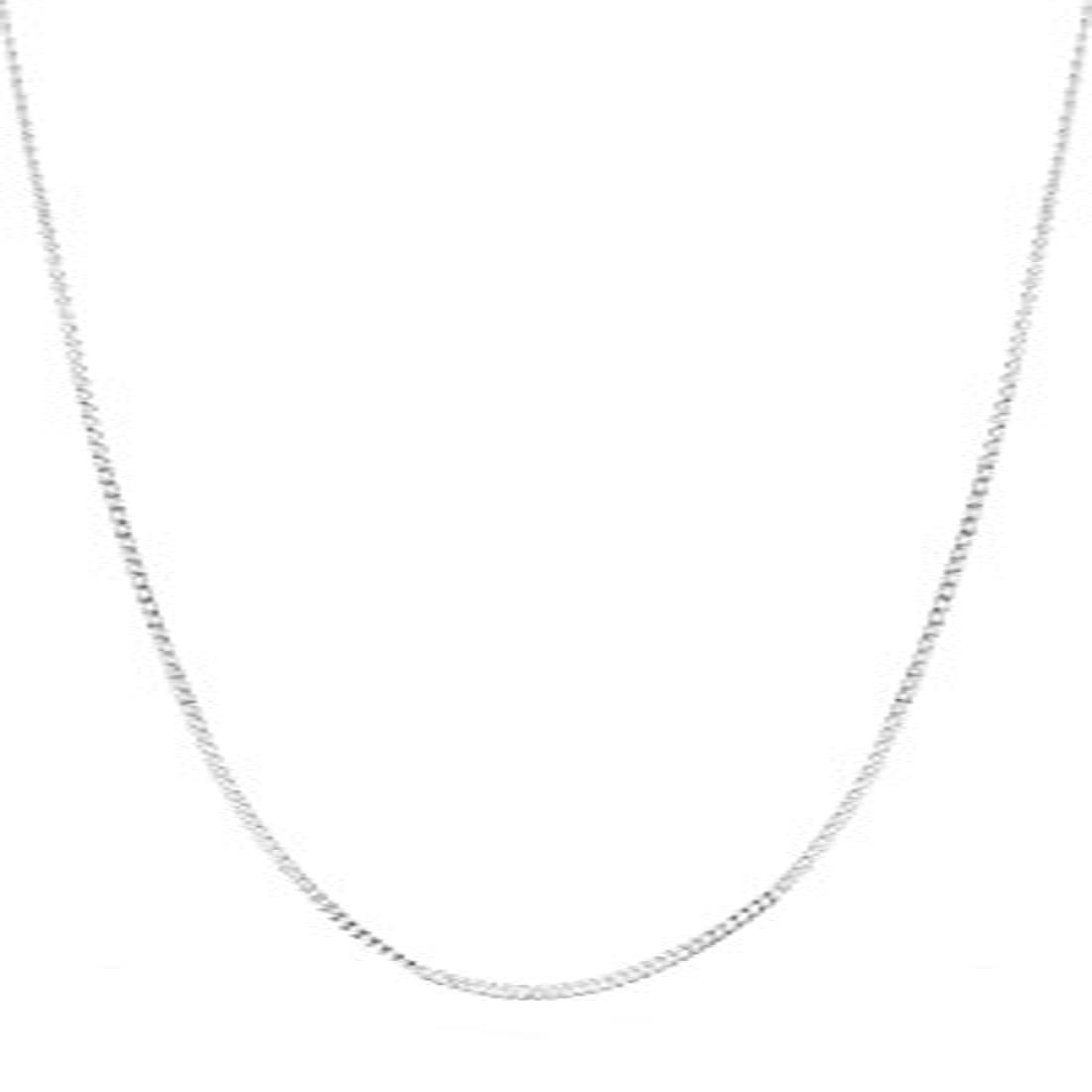 JSAJ 1MM CURB CHAIN STERLING SILVER CHAIN 92.5% SILVER STRONG CHAIN FOR GIRLS AND WOMENS IN PURE SILVER