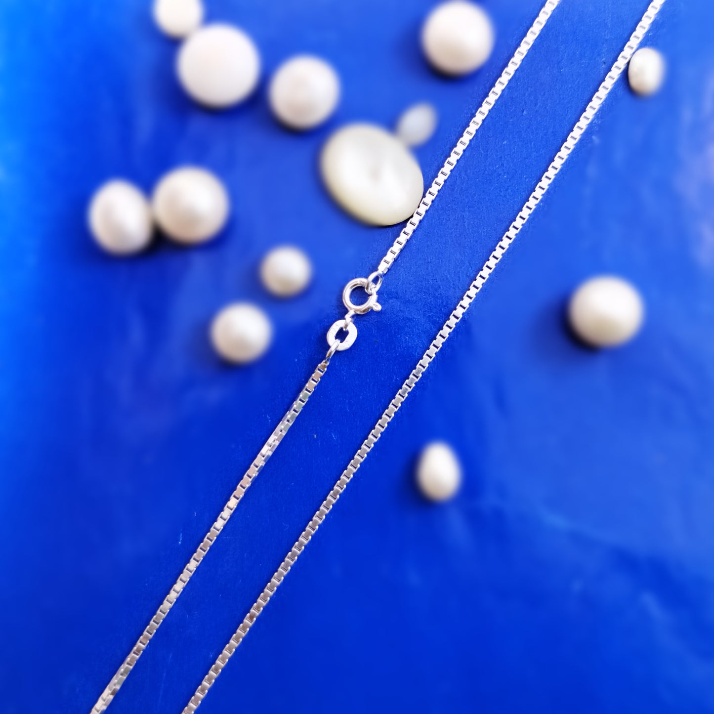 JSAJ BOX CHAIN STERLING SILVER CHAIN 92.5% SILVER STRONG CHAIN FOR GIRLS AND WOMENS IN PURE SILVER