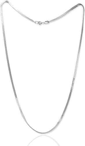 JSAJ DOUBLE BOX CHAIN STERLING SILVER CHAIN 92.5% SILVER STRONG CHAIN FOR GIRLS AND WOMENS IN PURE SILVER