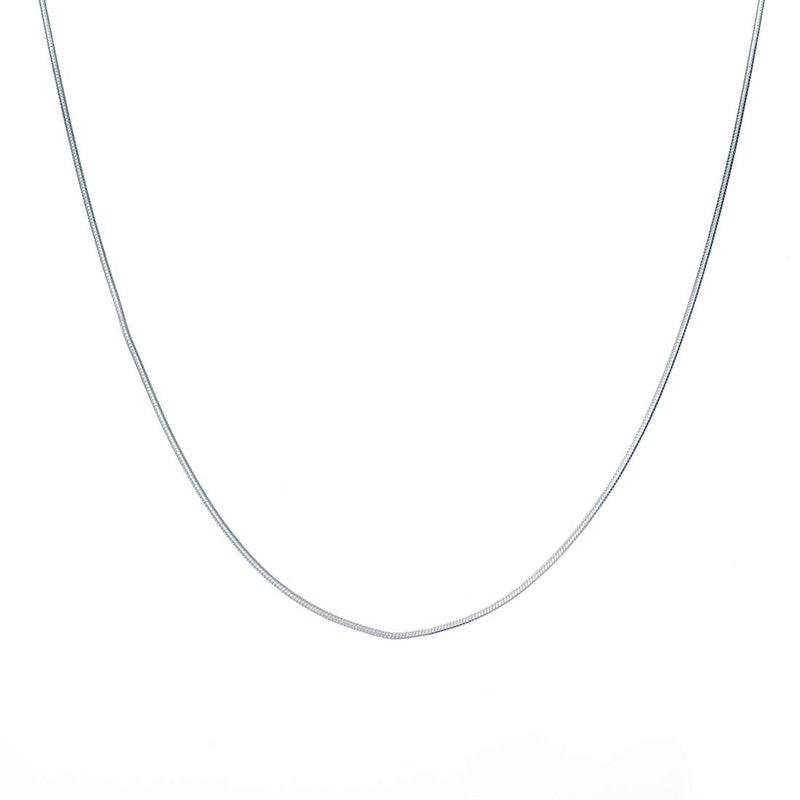 JSAJ SNAKE CHAIN STERLING SILVER CHAIN 92.5% SILVER STRONG CHAIN FOR GIRLS AND WOMENS IN PURE SILVER