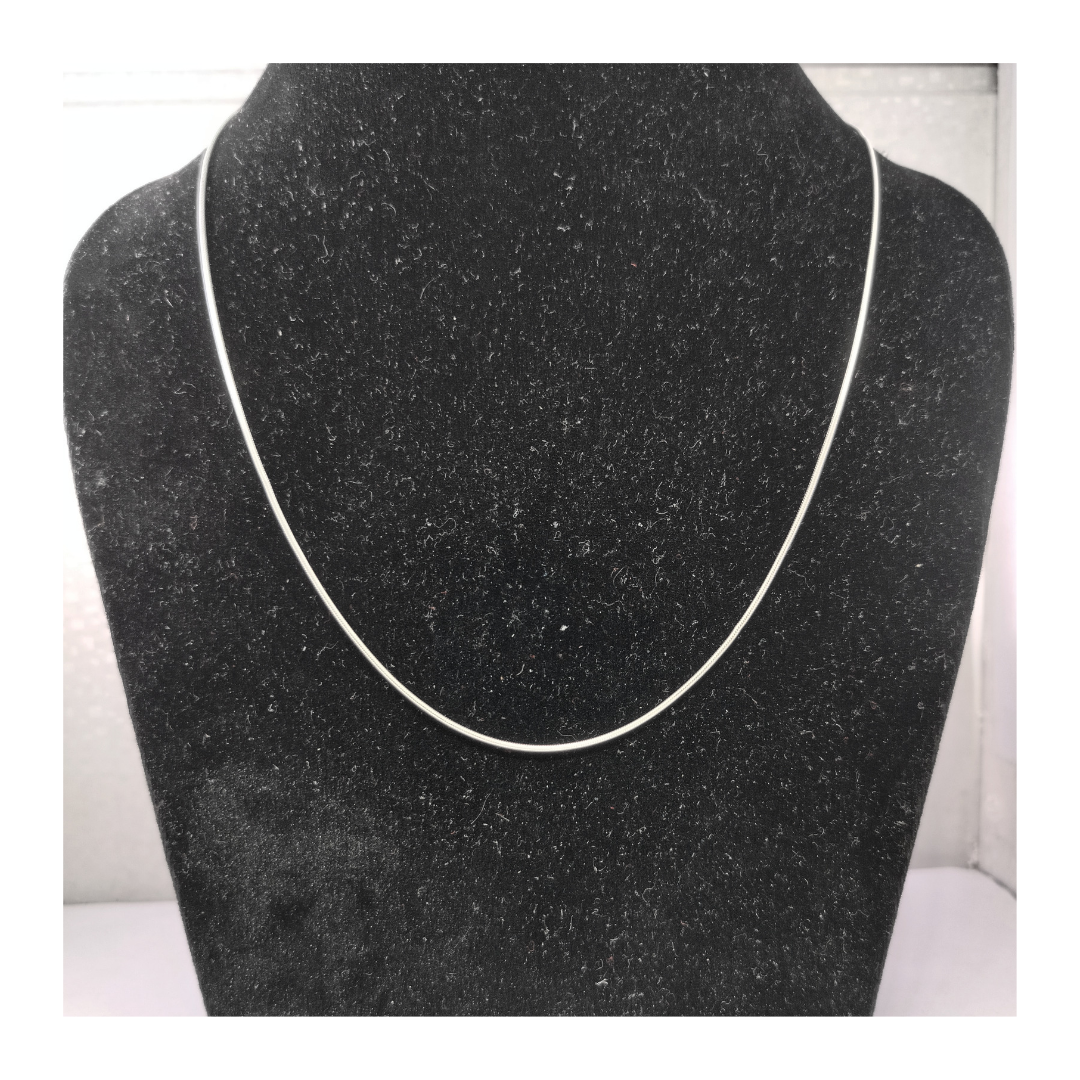 JSAJ SNAKE CHAIN STERLING SILVER CHAIN 92.5% SILVER STRONG CHAIN FOR GIRLS AND WOMENS IN PURE SILVER