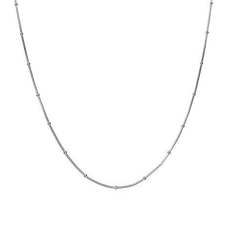 JSAJ CLIPPING SNAKE CHAIN STERLING SILVER CHAIN 92.5% SILVER STRONG CHAIN FOR GIRLS AND WOMENS IN PURE SILVER