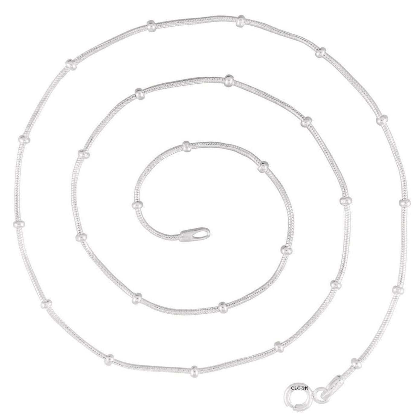 JSAJ CLIPPING SNAKE CHAIN STERLING SILVER CHAIN 92.5% SILVER STRONG CHAIN FOR GIRLS AND WOMENS IN PURE SILVER