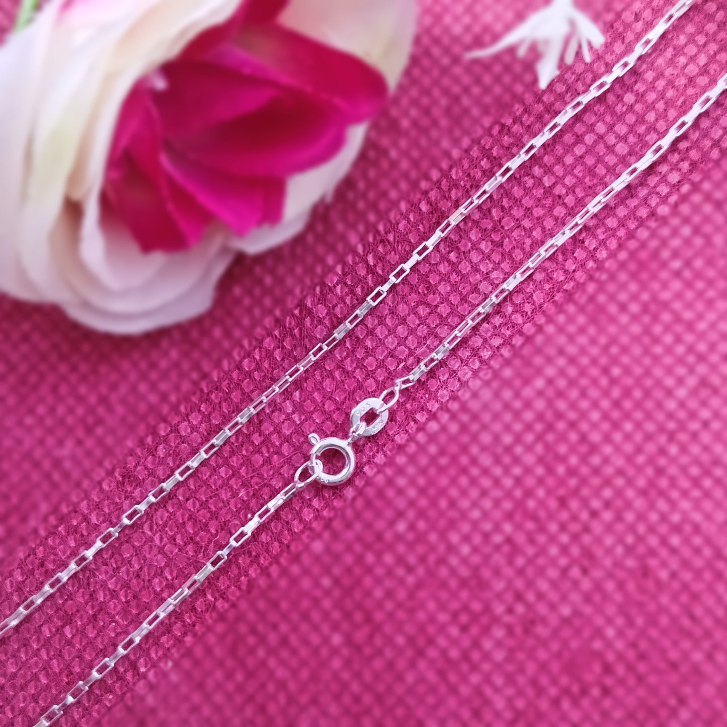 JSAJ LINK CHAIN STERLING SILVER CHAIN 92.5% SILVER STRONG CHAIN FOR GIRLS AND WOMENS IN PURE SILVER