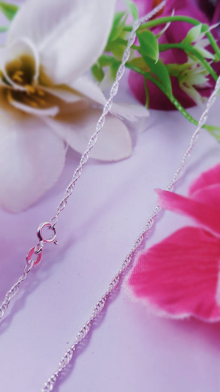 JSAJ 1MM DISCO CHAIN DS25 STERLING SILVER 92.5% SILVER STRONG,DURABLE,THICK CHAIN FOR MENS AND WOMEN'S IN PURE SILVER