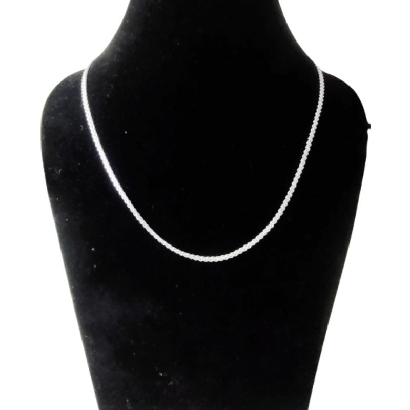 JSAJ 2MM V SHAPE CHAIN STERLING SILVER 92.5% SILVER STRONG,DURABLE,THICK CHAIN FOR MENS AND WOMEN'S IN PURE SILVER