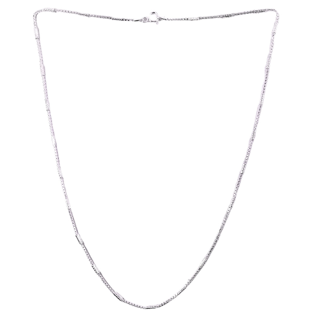 JSAJ 1MM CLIPPING PIPE BOX CHAIN STERLING SILVER 92.5% SILVER STRONG,DURABLE,THICK CHAIN FOR MENS AND WOMEN'S IN PURE SILVER